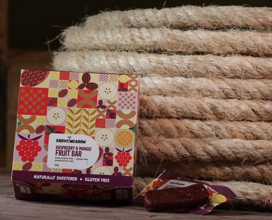 Raspberry & Mango Fruit Bar (35g pack of 12 | Gluten Free) snack bar Grove & Meadow 