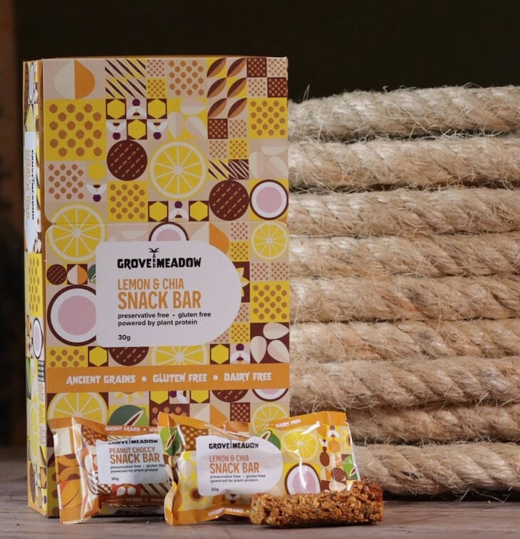 Lemon Chia Snack Bar (30g pack of 12 | Gluten Free) dairy free Brown’s Food Co. 